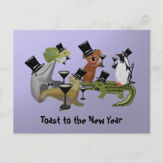 Cartes Pour Fêtes Annuelles Toast à la Nouvelle Année