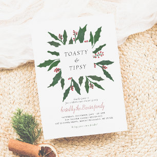 Cartes Pour Fêtes Annuelles Toasty & Tipsy Soirée Noël