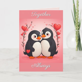 Cartes Pour Fêtes Annuelles Together Always Penguin Love Valentine's Day Card