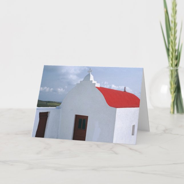 Cartes Pour Fêtes Annuelles Toit rouge (Devant)
