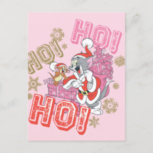 Cartes Pour Fêtes Annuelles Tom et Jerry "Ho! Ho! Ho!" Livraison de cadeaux pa