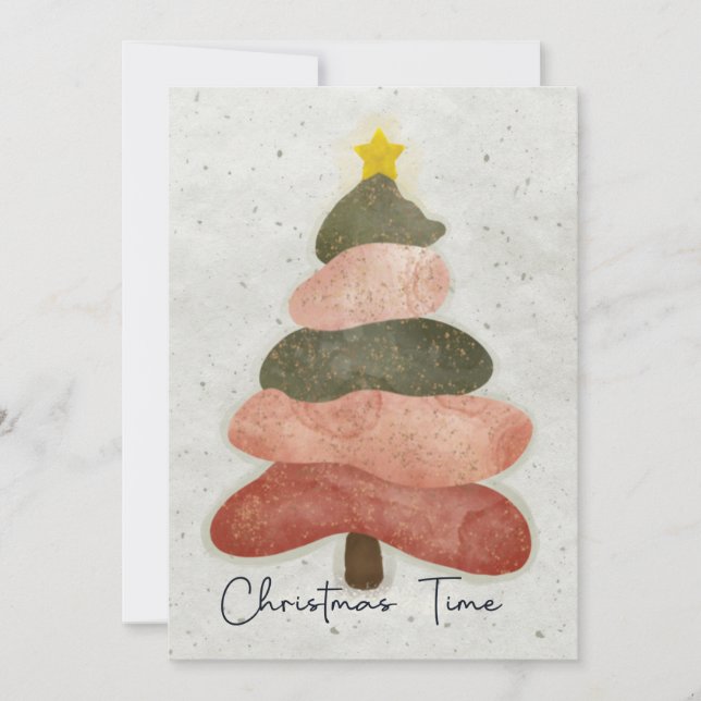 Cartes Pour Fêtes Annuelles Tons doux – Conception festive élégante  (Devant)