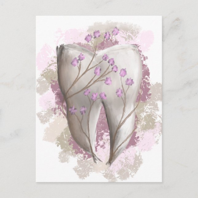 Cartes Pour Fêtes Annuelles Tooth painting. Dentiste, dentiste, dentistry. Poi (Devant)