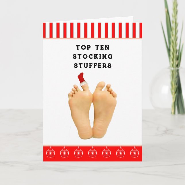 Cartes Pour Fêtes Annuelles Top Dix Stuffers De Stockage (Devant)