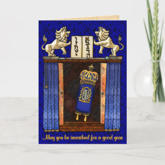 Cartes Pour Fêtes Annuelles Torah Dans L'Arche Ouverte
