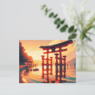 Cartes Pour Fêtes Annuelles Torii de la lumière montante