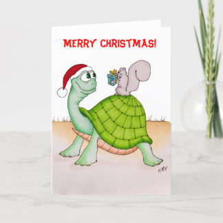 Cartes Pour Fêtes Annuelles Tortue de Noël