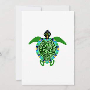 Cartes Pour Fêtes Annuelles TORTUE marine - Faune marine - Océan