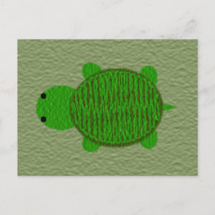 Cartes Pour Fêtes Annuelles Tortue texturée à fils adorable