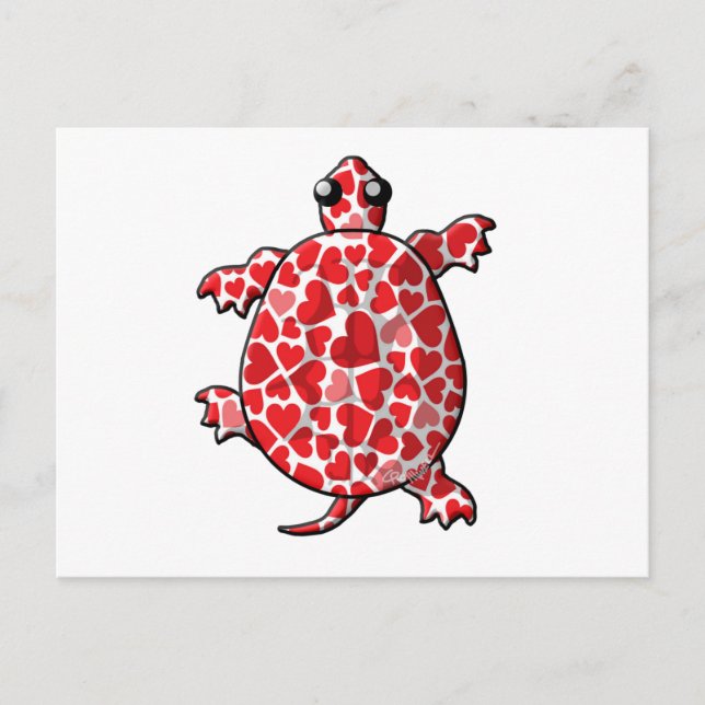 Cartes Pour Fêtes Annuelles Tortues Valentine (Devant)