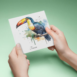 Cartes Pour Fêtes Annuelles toucan coloré, personnalisable