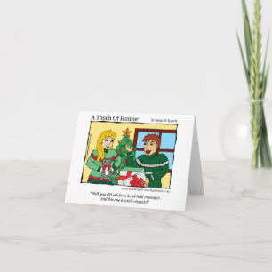 Cartes Pour Fêtes Annuelles "Touche d'Humour" Massage à main / Comique de chat