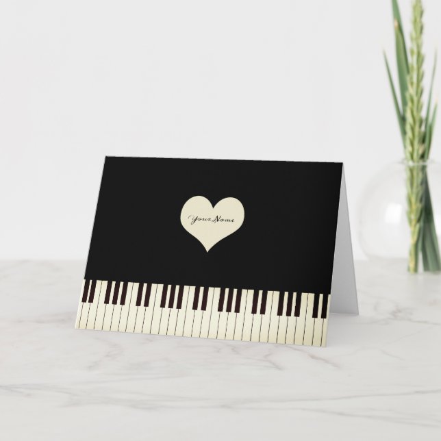 Cartes Pour Fêtes Annuelles Touches de piano (Devant)