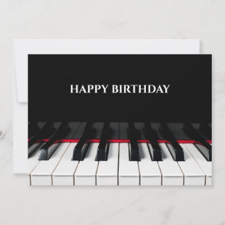 Cartes Pour Fêtes Annuelles Touches de piano noir tut joyeux anniversaire