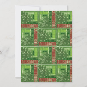 Cartes Pour Fêtes Annuelles Touchez Down Sports pour les fans de sports de foo