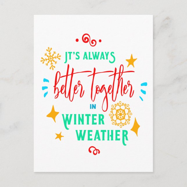 Cartes Pour Fêtes Annuelles Toujours mieux ensemble en temps hivernal Noël, ZS (Devant)