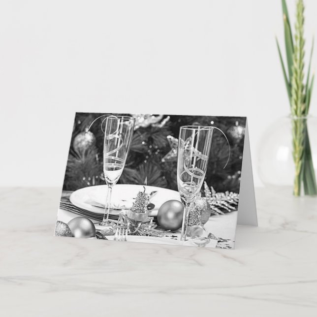 CARTES POUR FÊTES ANNUELLES **TOUR DE CHAMPAGNE** POUR UNE NOËL TRÈS JOLIE (Devant)