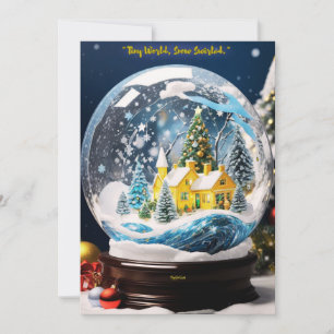 Cartes Pour Fêtes Annuelles Tourbillon de neige du monde minuscule : Wonderlan