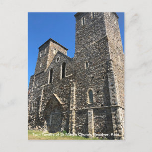 Cartes Pour Fêtes Annuelles Tours jumelles de l'église Sainte-Marie de Reculve