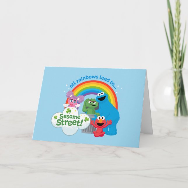 Cartes Pour Fêtes Annuelles Tous les arcs-en-ciel mènent à Rue Sésame (Devant)