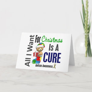 Cartes Pour Fêtes Annuelles Tous que je veux pour l'autisme de Noël