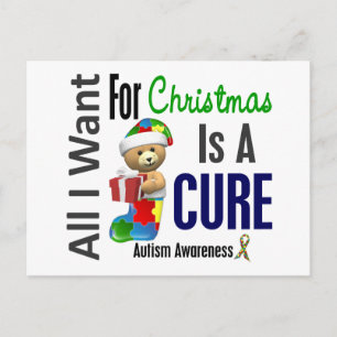 Cartes Pour Fêtes Annuelles Tous que je veux pour l'autisme de Noël