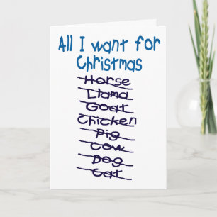 CARTES POUR FÊTES ANNUELLES TOUS QUE JE VEUX POUR NOËL