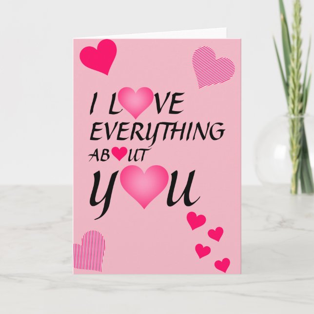 Cartes Pour Fêtes Annuelles Tout à propos de vous Valentine Salutations Card (Devant)