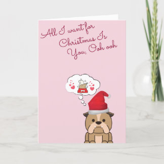 Cartes Pour Fêtes Annuelles Tout ce Bulldog veut pour Noël...