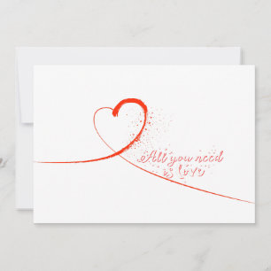 Cartes Pour Fêtes Annuelles Tout ce dont vous avez besoin est un cœur d'amour
