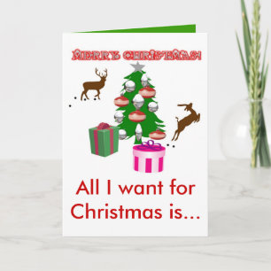 Cartes Pour Fêtes Annuelles Tout Ce Que Je Veux Pour Noël