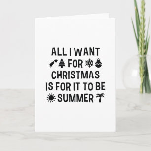 Cartes Pour Fêtes Annuelles Tout Ce Que Je Veux Pour Noël, C'Est Que Ce Soit L