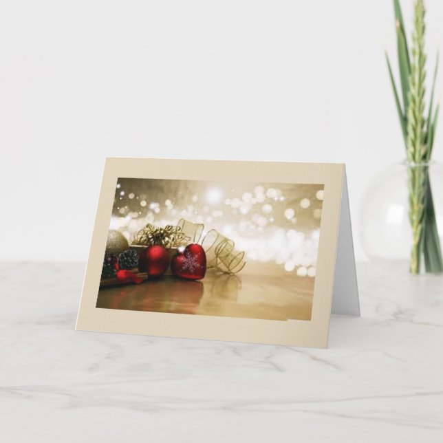 CARTES POUR FÊTES ANNUELLES TOUT EST CALME/BRIGHT MISTLETOE "CE SOIR" (Devant)