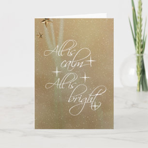 Cartes Pour Fêtes Annuelles Tout est calme, tout est bon Noël