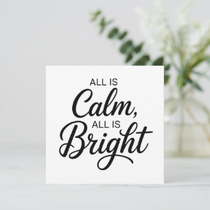 Cartes Pour Fêtes Annuelles Tout est calme tout est lumineux Noël