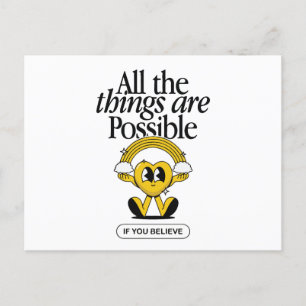 Cartes Pour Fêtes Annuelles Tout est possible si vous croyez