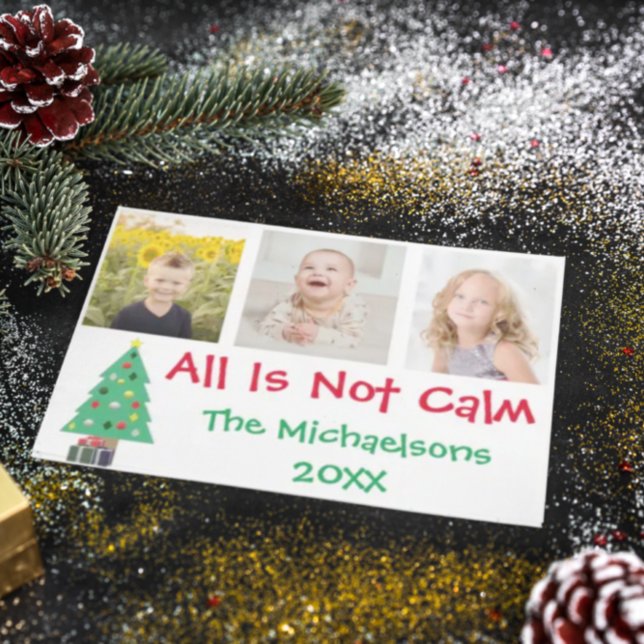 Cartes Pour Fêtes Annuelles Tout n'est pas calme Noël Photo Collage (Créateur téléchargé)
