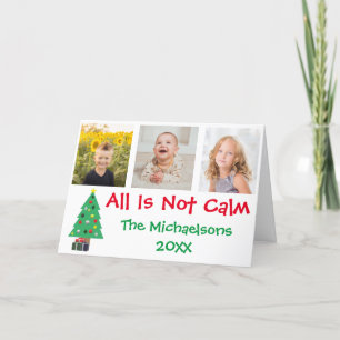 Cartes Pour Fêtes Annuelles Tout n'est pas calme Noël Photo Collage