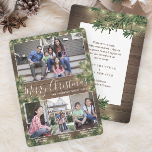 Cartes Pour Fêtes Annuelles Tout Texte 4 Photos et légendes ・ Bois, Pin & Lumi