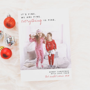 Cartes Pour Fêtes Annuelles Tout Va Bien   Funny Joyeux Noël Photo