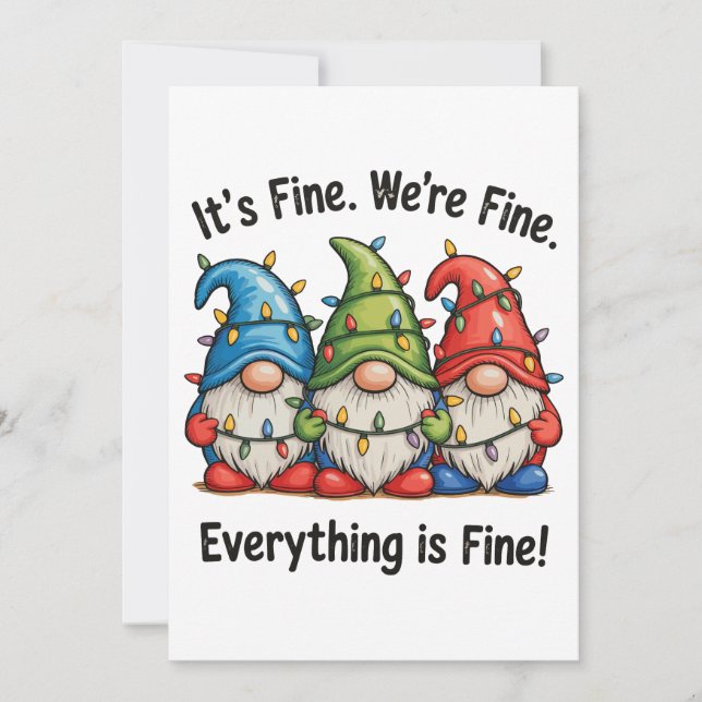 Cartes Pour Fêtes Annuelles Tout va bien tout va bien Noël (Devant)