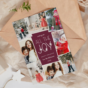 Cartes Pour Fêtes Annuelles Toute la joie   Collage photo multiple