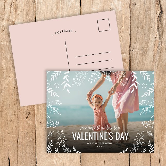 Cartes Pour Fêtes Annuelles Toute notre amour Botanique Superposition Photo Va (Créateur téléchargé)