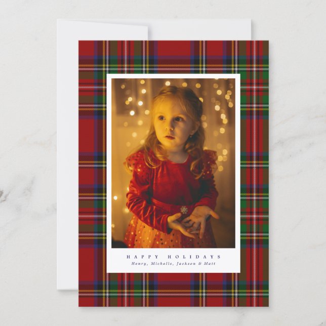 Cartes Pour Fêtes Annuelles Traditional Royal Stewart Tartan Plaid Photo (Devant)