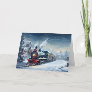 Cartes Pour Fêtes Annuelles Train de Noël