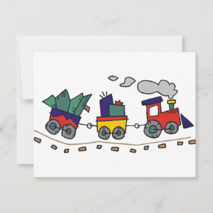Cartes Pour Fêtes Annuelles Train de Noël