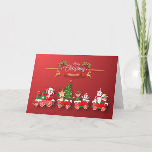Cartes Pour Fêtes Annuelles Train de Noël Papecut