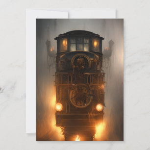 Cartes Pour Fêtes Annuelles Train fantôme Halloween