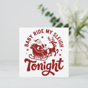 Cartes Pour Fêtes Annuelles Traîneau du Père Noël Snarky Noël Humour Sarcastiq