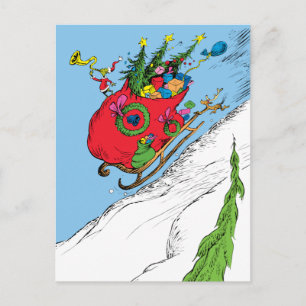 Cartes Pour Fêtes Annuelles Traîneau en fuite du Grinch et Max